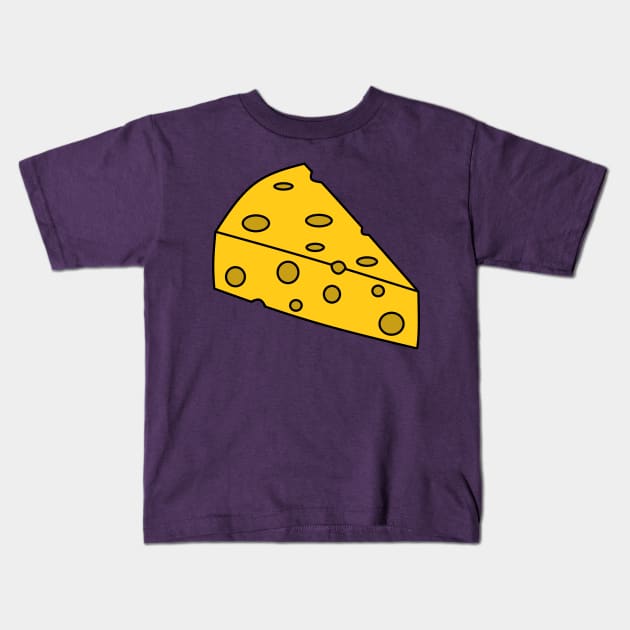 Yellow Cheese Wedge Kids T-Shirt by HauglandDesign2019